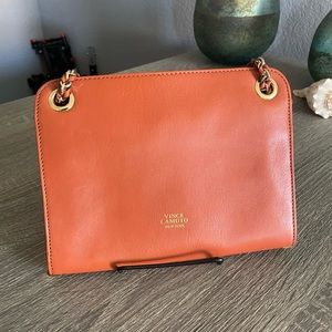 EUC Vince Camuto Brown leather crossbody bag